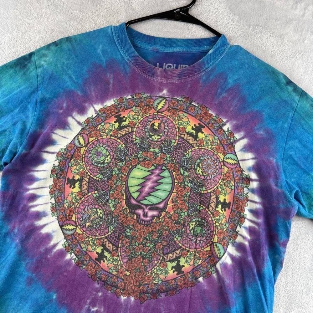 Grateful Dead Shirt Mens Medium Tie Dye Liquid Blue Celtic Mandala Graphic
